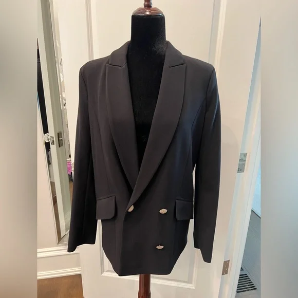 River Island Jackets Coats River Island Black Double